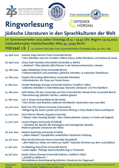 Poster zur Ringvorlesung