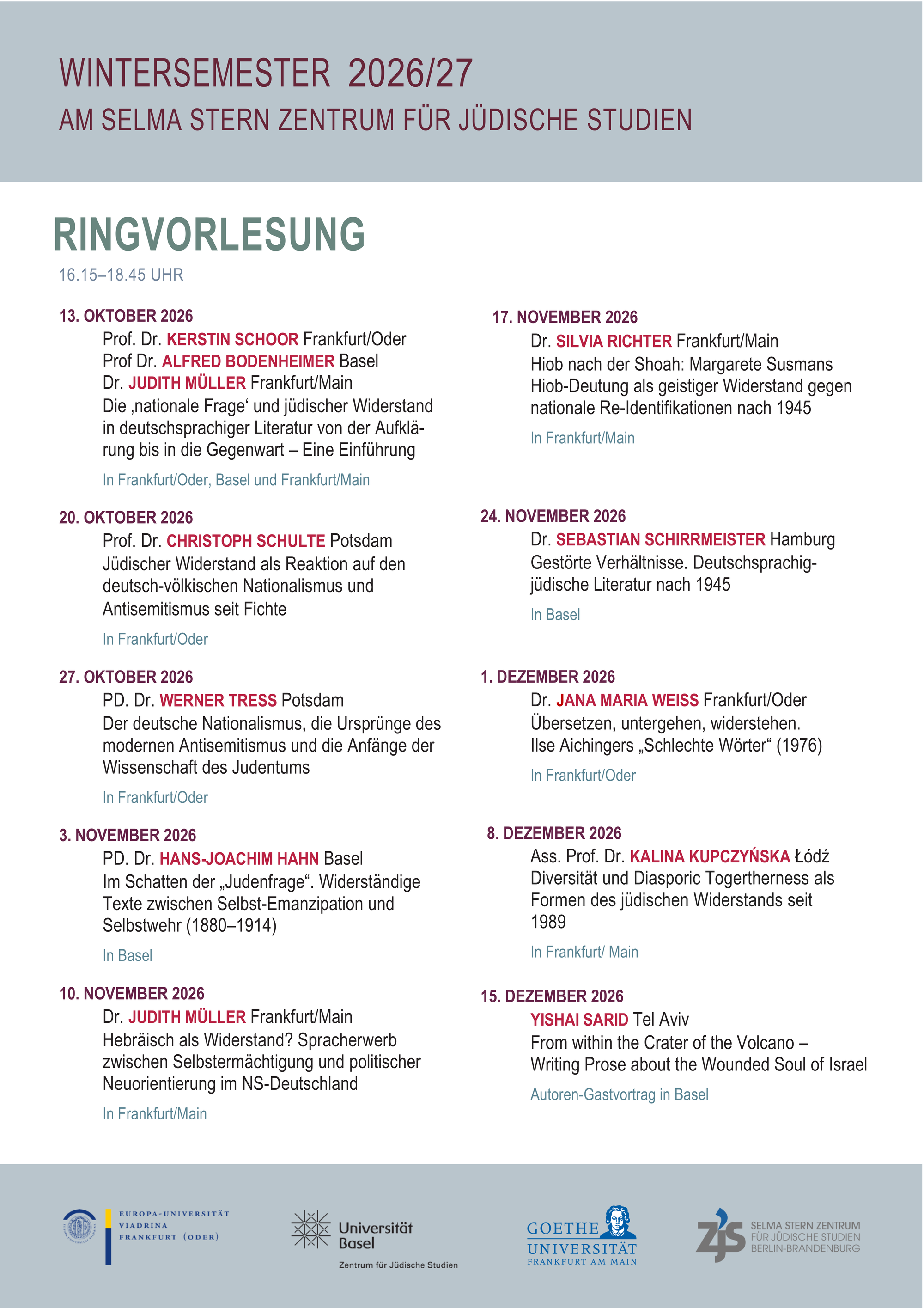 RVL 26/27 Programm