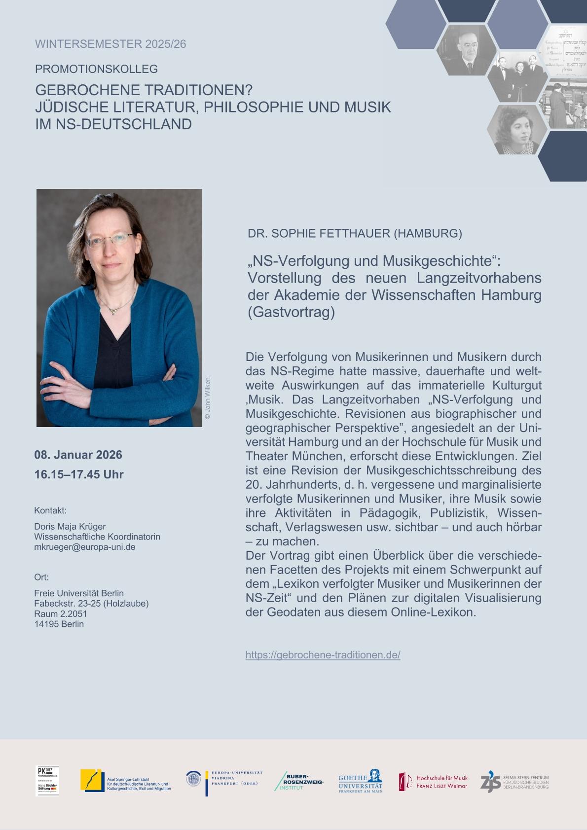 Plakat (Gastvortrag) Fetthauer