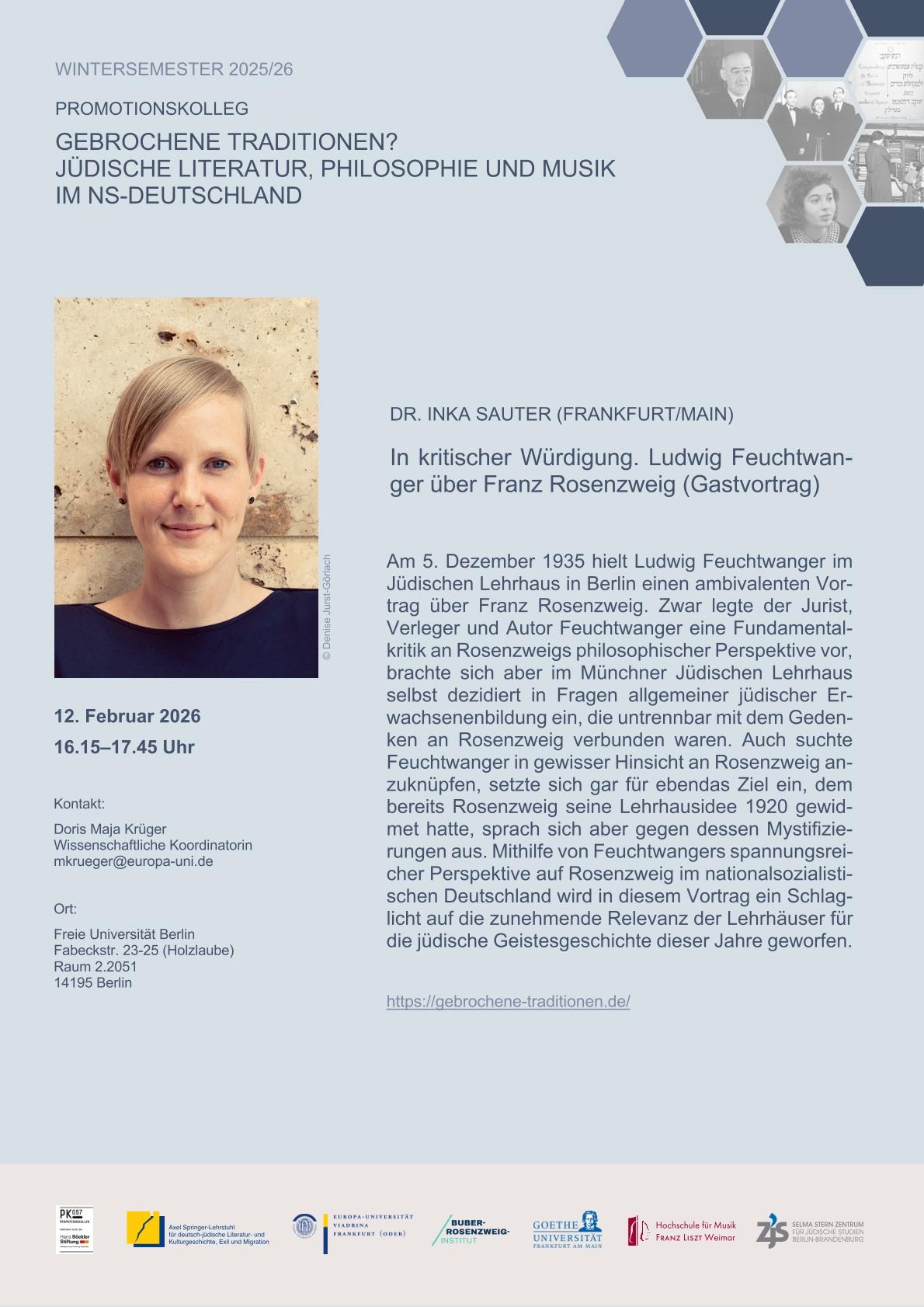 Plakat (Gastvortrag) Sauter