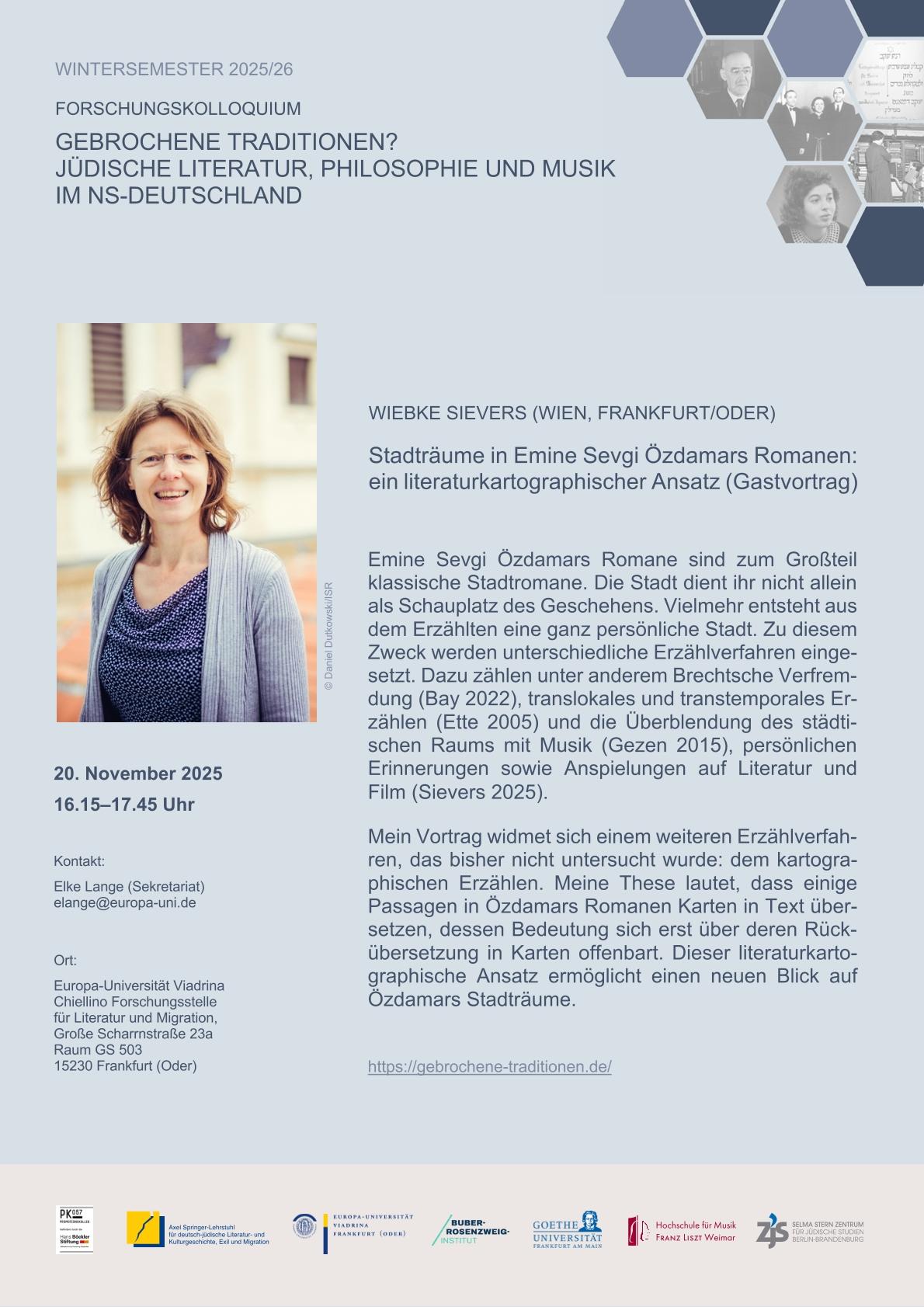 Plakat (Gastvortrag) Sievers